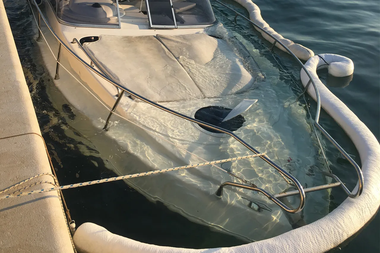Documented hull damage during investigation